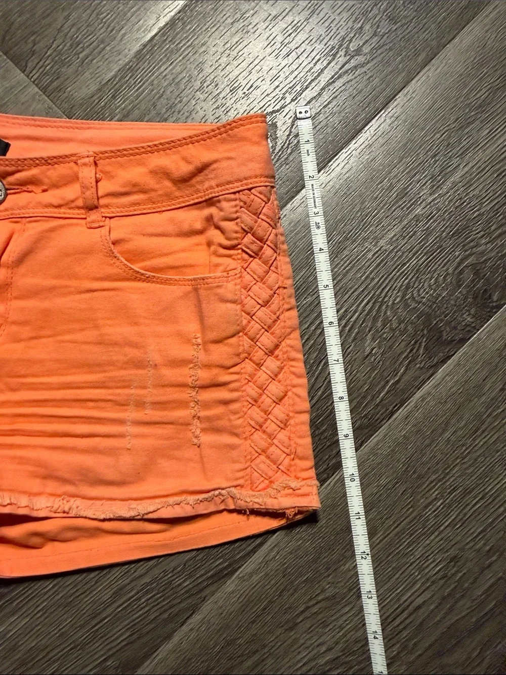 Amisu Orange Denim Jean Shorts - Picture 5 of 6